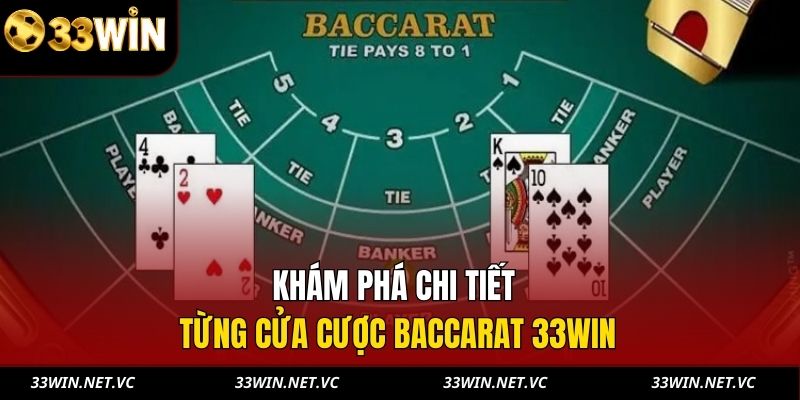 Khám phá chi tiết từng cửa cược baccarat 33WIN
