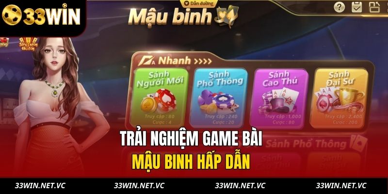 Trải nghiệm game bài mậu binh hấp dẫn&nbsp;